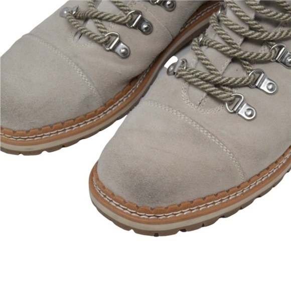 Sam Edelman Suede Bowen Boots, Faux Fur Top - Light Gray, Size 7-1/2 - Picture 8 of 15